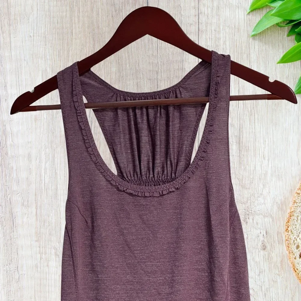 Lululemon Womens Run: Silver Bullet Sleeveless Tech‎ Tank EST Sz4 Purple W1852S